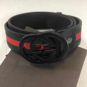Gucci belt 38/96 Red Green Black